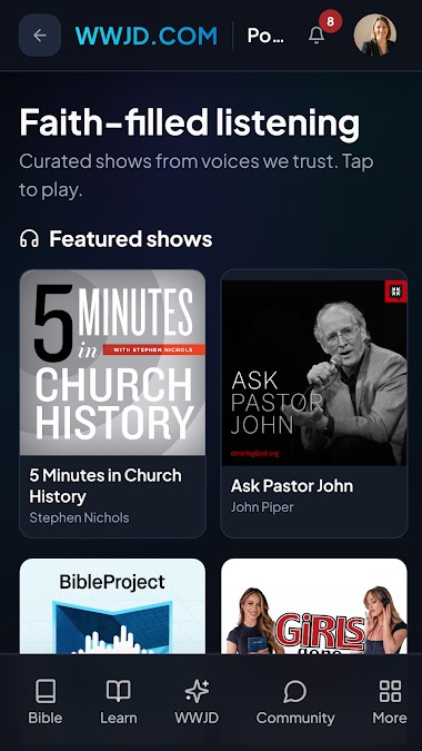 WWJD.COM SuperApp screen